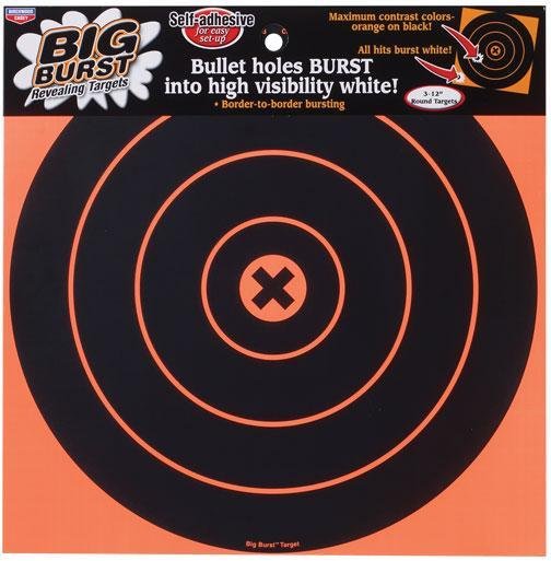 Birchwood Casey BIG Burst Target 12"-3 Bull's-Eye Targets 36123 - Birchwood Casey - 12"