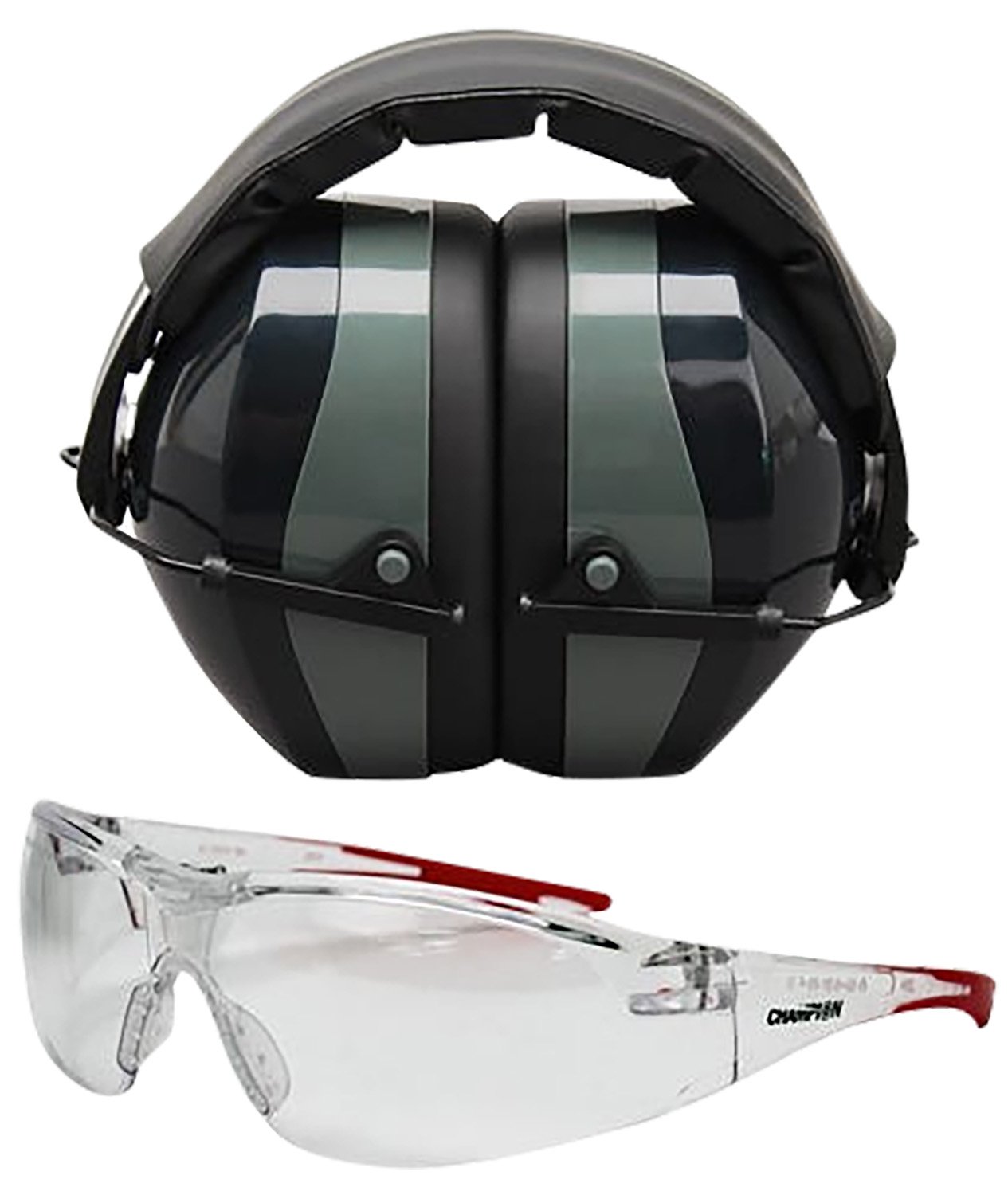 Champion Targets 40622 Eyes & Ears Combo 26 dB Over the Head Black/Gray Adult