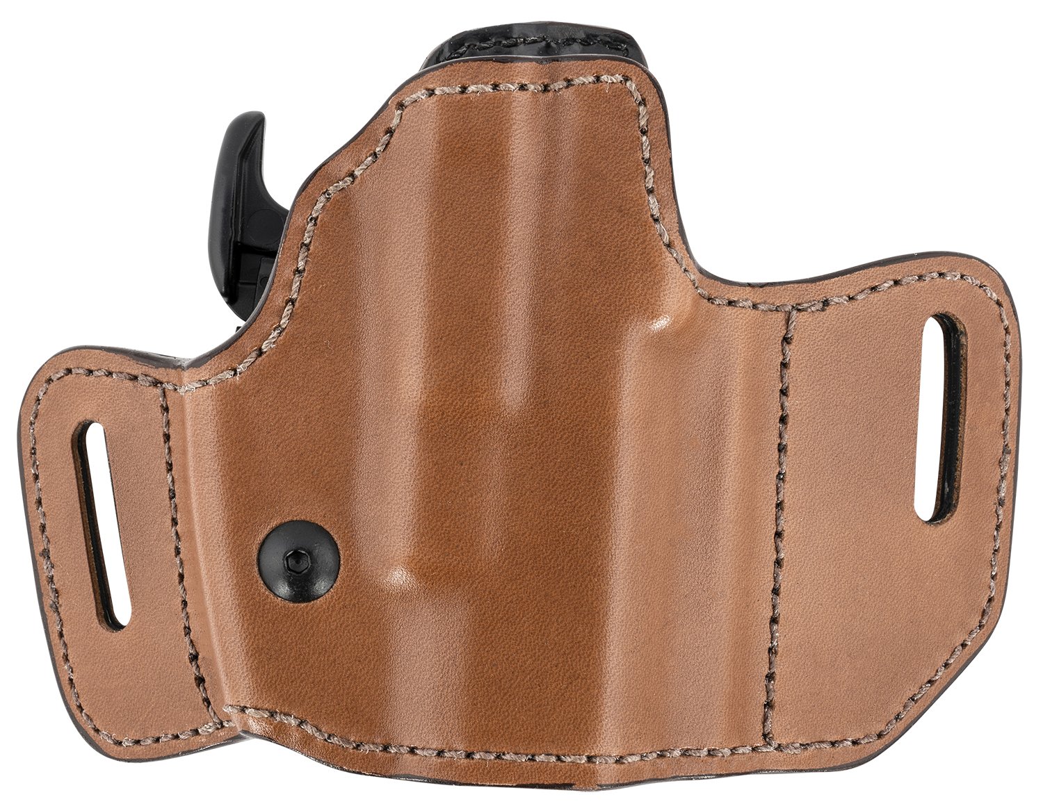 Bianchi 31831 Allusion Assent Pro-Fit OWB Size 11 Tan Leather Belt Slide for S&W M&P Shield/FN FNS Compact/Glock 26/27 Gen1-5 Up to 1.50" Wide Right Hand - Bianchi - TAN