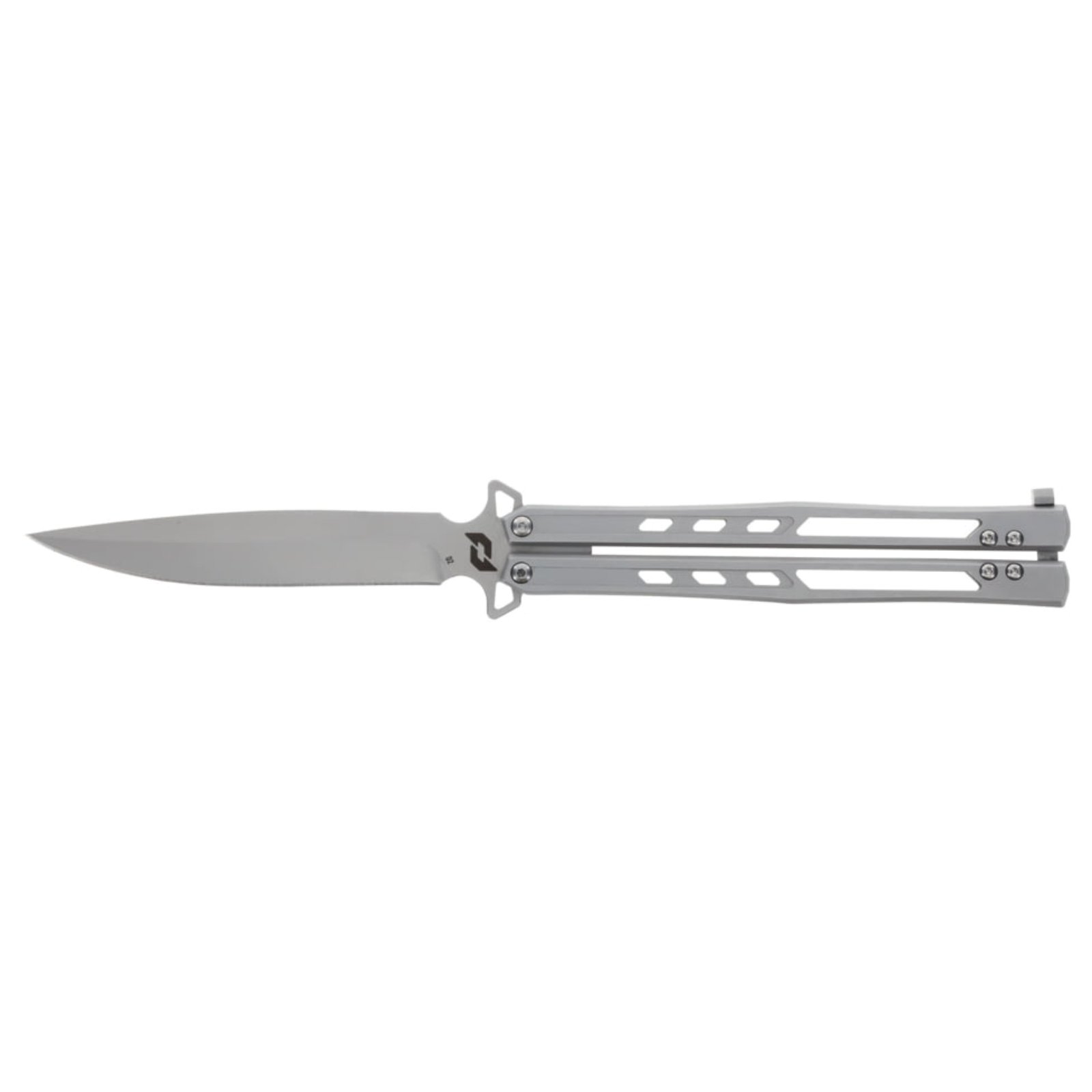 Schrade Alkymest Butterfly Knife D2 Steel 4 in Silver Stainless Steel