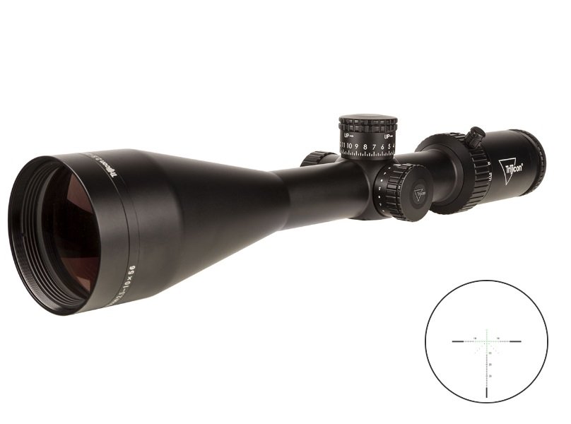 Trijicon 2900028 Credo HX 2.5-10x56mm Satin Black LED Green Reticle Scope - Trijicon - 56MM