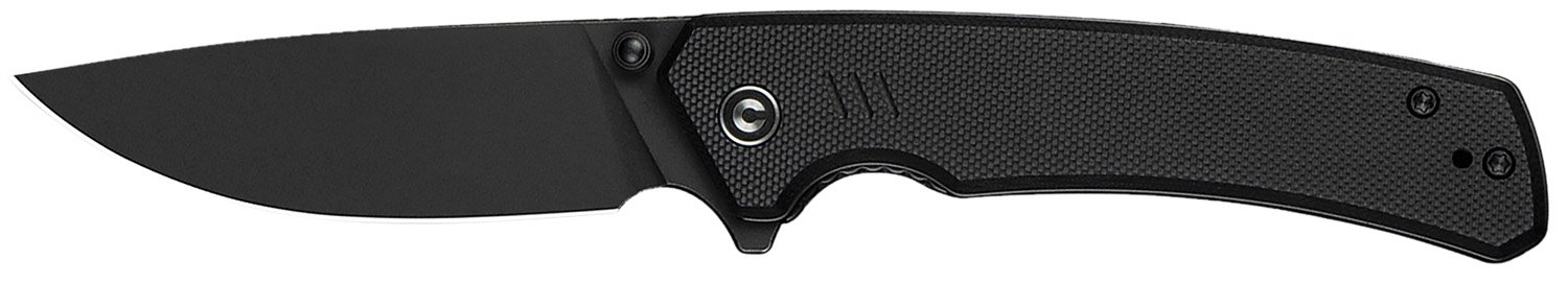 Civivi Knives C24012-1 Merit 3.28" Folding Drop Point Plain Black...