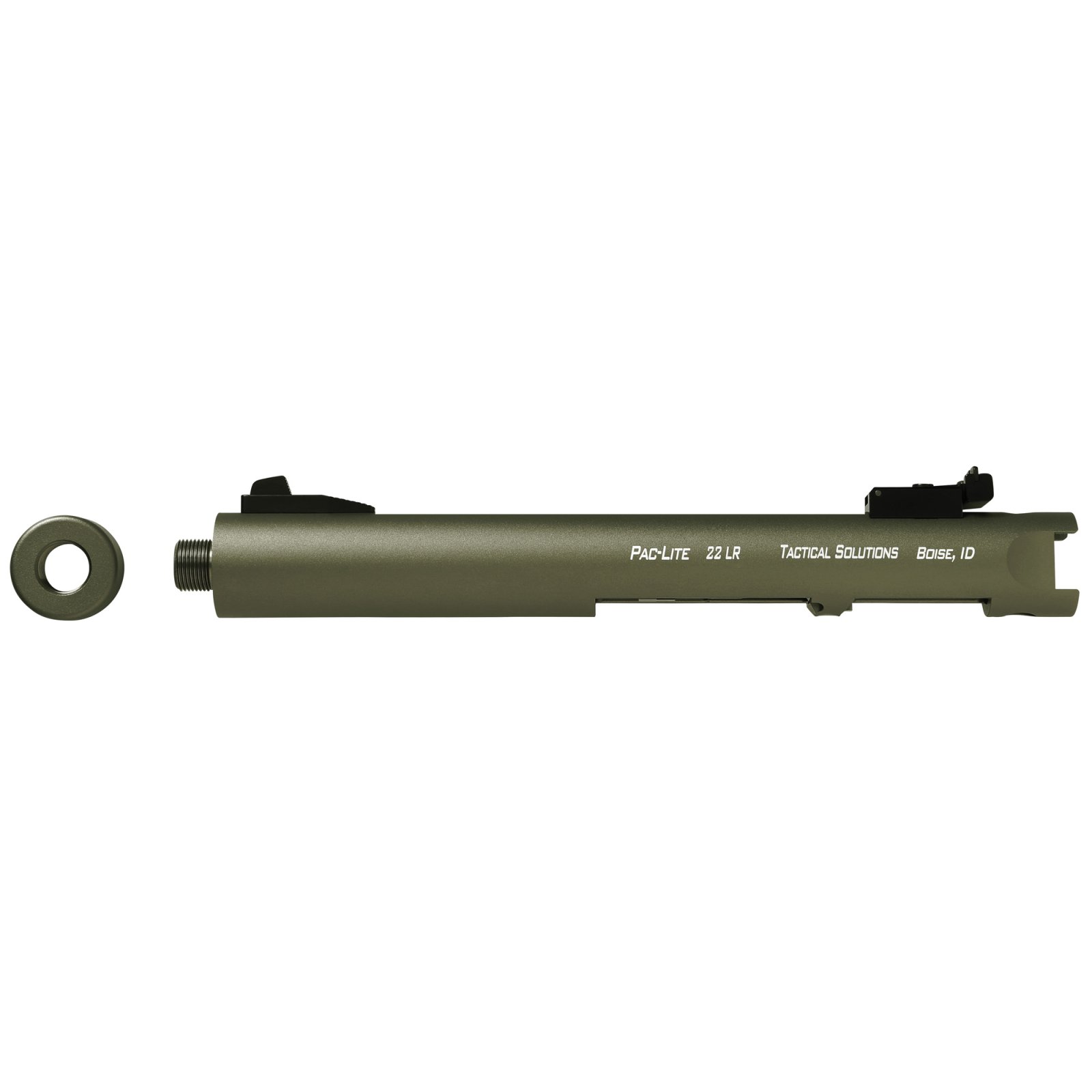 Tactical Solutions PL4.5TENF-04 4.5" Threaded Barrel OD Green Ruger Mark - Tactical Solutions - 22 LR