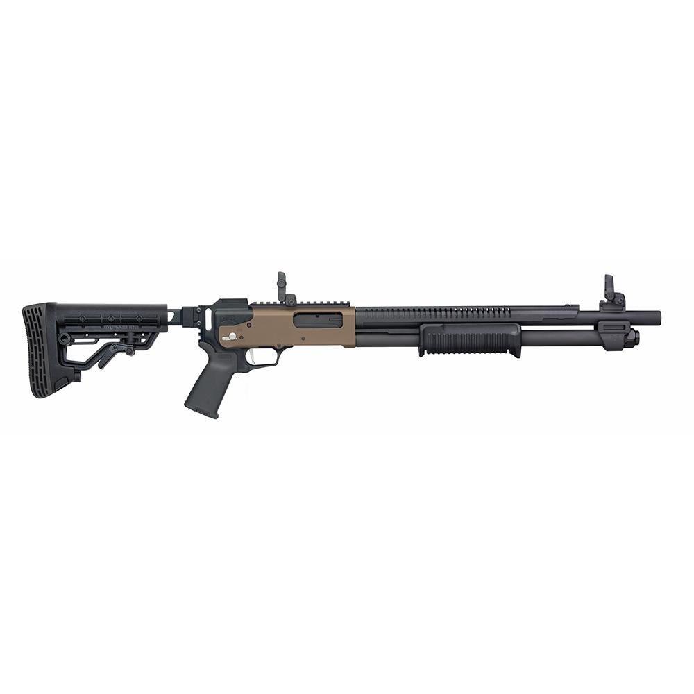 Mossberg 590R Shotgun 12 ga 2.75 Chamber 6rd Magazine 18.5 Barrel FDE