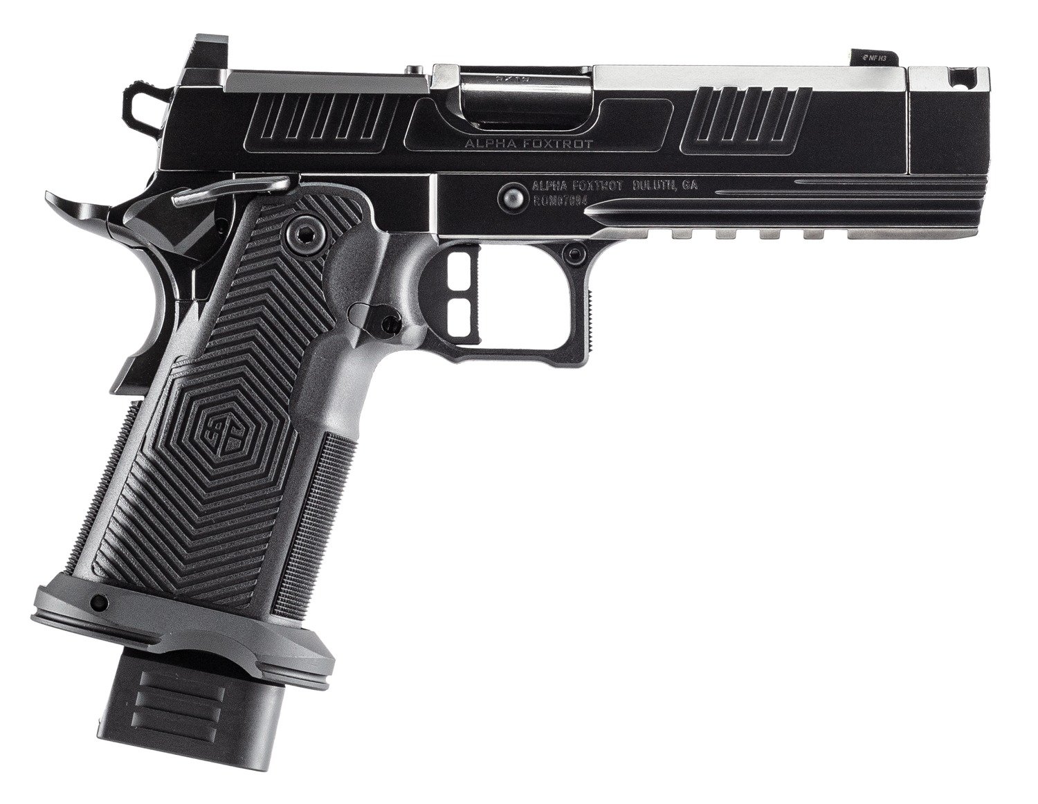 Alpha Foxtrot AF1911-ROMULUS Handgun 9mm Luger 17(1)&20(1)rd Magazines 4.25 Compensated Threaded Barrel - Alpha Foxtrot