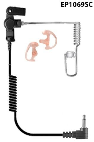 EAR 1069SC Clear Audio Tube Earphone 2.5mm Jack 6' Coiled Cable