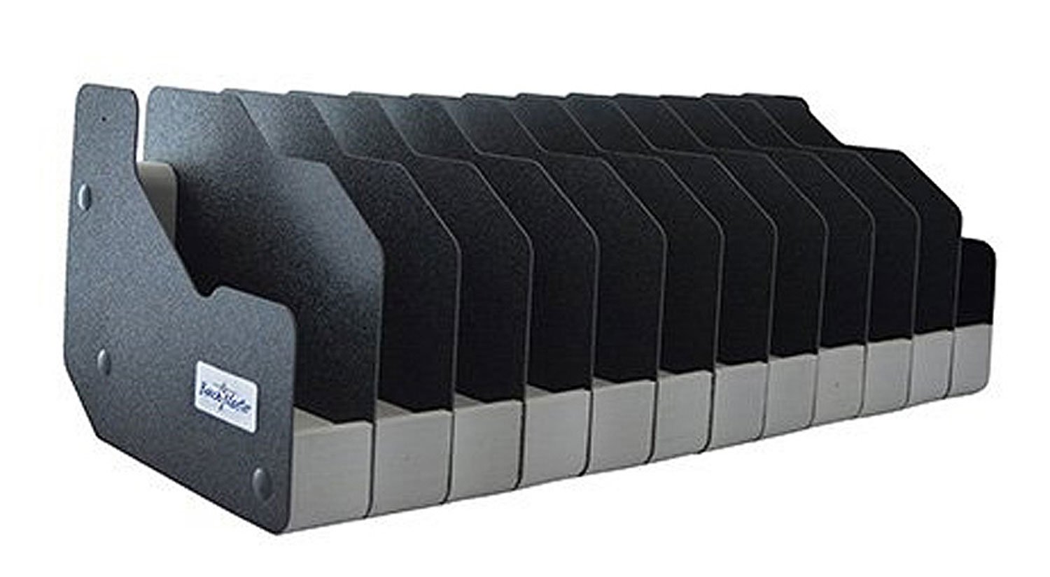 BenchMaster BMWRM112 WeaponRac 12 Pistol Rack Black Metal 6.875"x8.5"x19.375" - Bench Source - BLACK