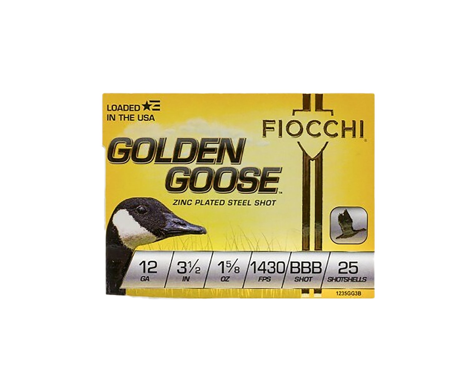 Fiocchi 1235GG3B Golden Goose 12ga 3.5" 1-5/8oz #BBB 25/Box - Fiocchi - 12 Gauge