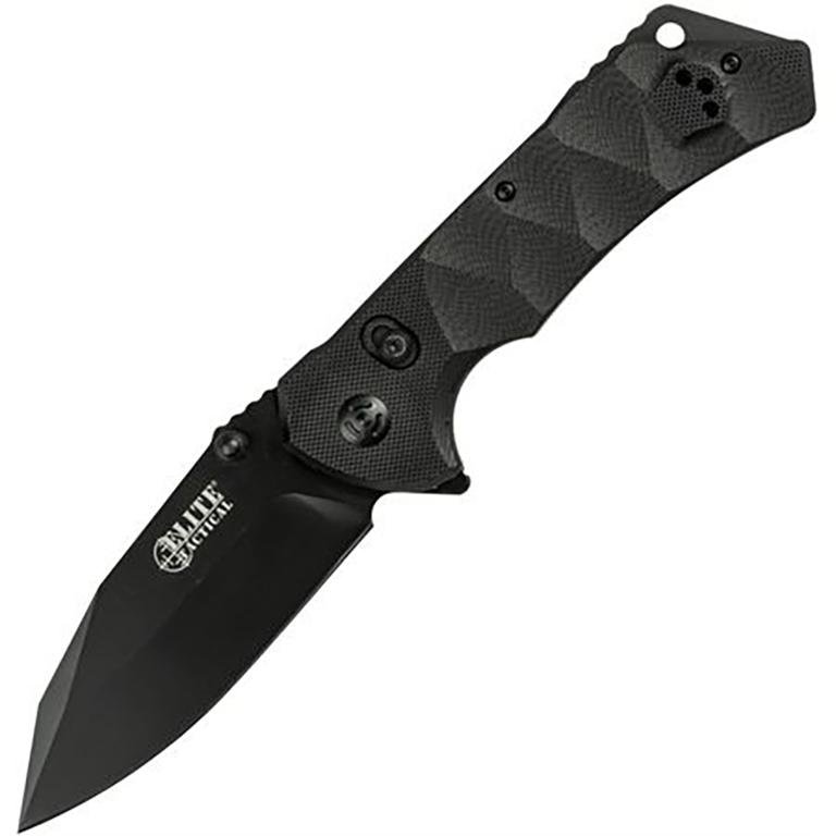 Master Cutlery ET-FDR005BK Elite Tactical Folding Knife 3.5" Blade Black