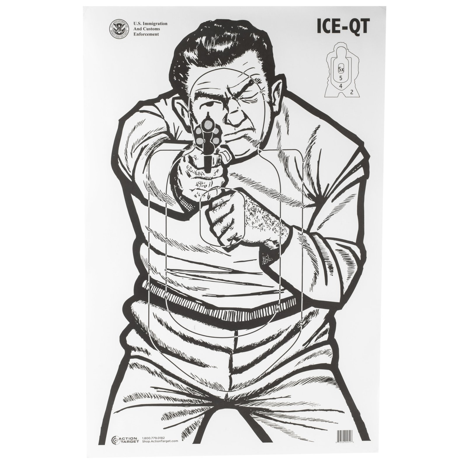 Buy Action Target ICEQT2009100 17.5"x23" Paper Target 100 Pack Black/White online