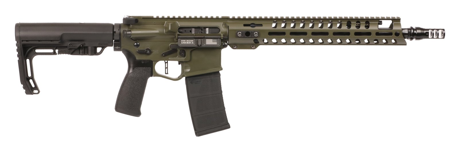 Patriot Ordnance 02042 Renegade+ 223 Rem/5.56 NATO 13.75" Olive Drab Rifle - POF USA - 223 Rem | 5.56 NATO
