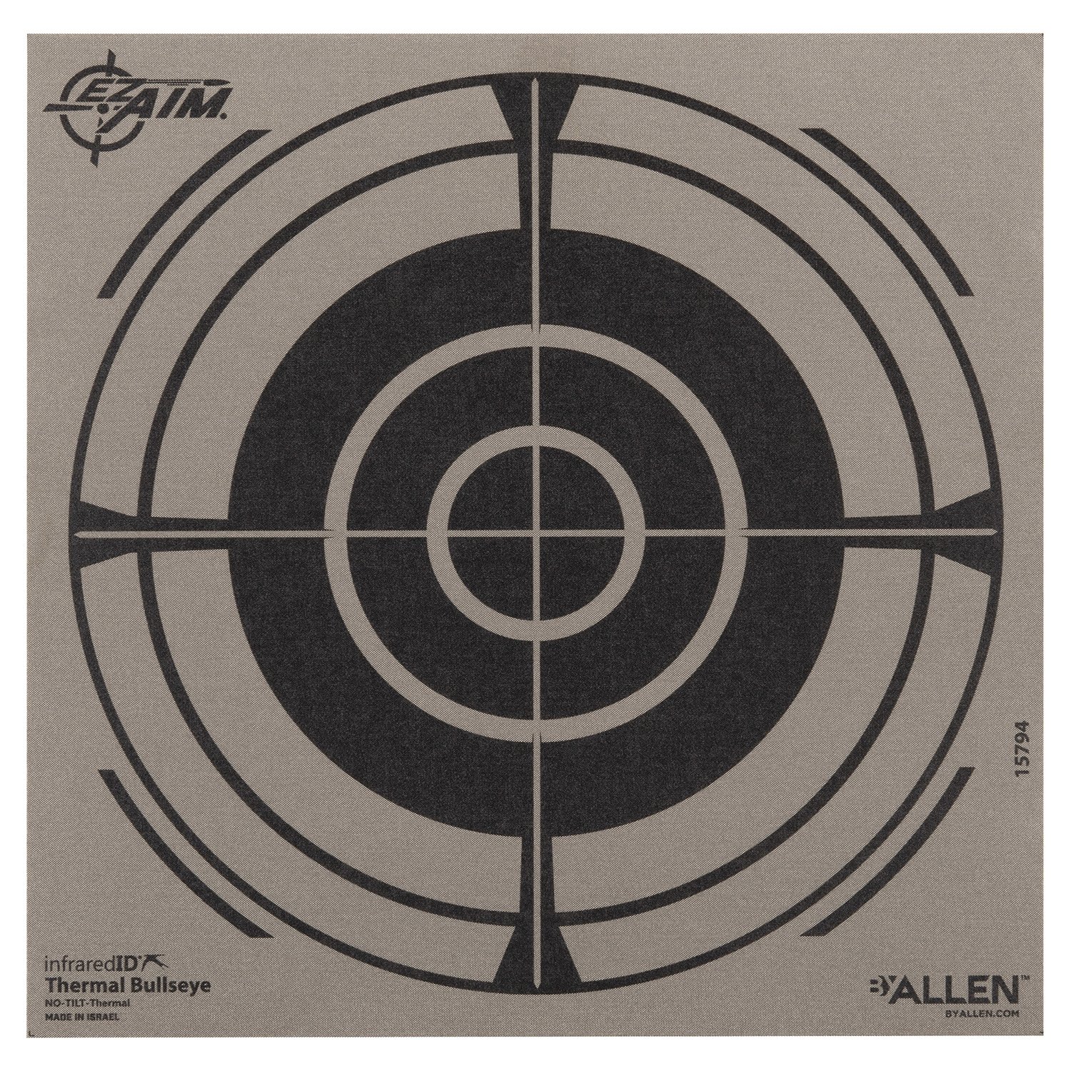 Allen 15794 Thermal Target Bullseye Hanging Paper 8" x Black/Gray - Allen Company