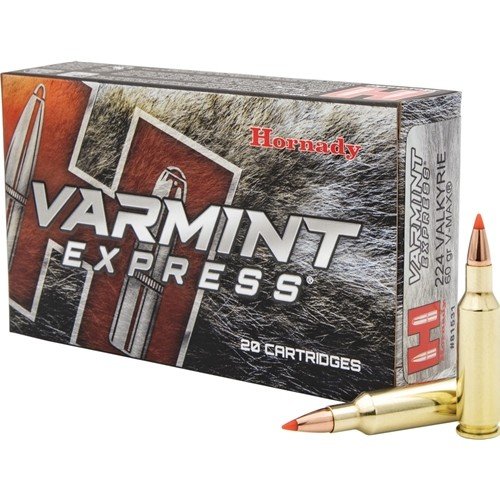 Hornady Varmint Express 224 Valkyrie 60 gr V-Max (VMX) - 20 Per Box/ 10 Cs