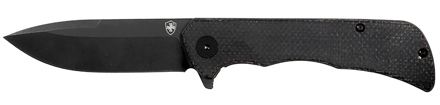Templar PFMBK321 Paladin 3.27" D2 Steel Folding Knife Black Micarta Handle - TEMP - DROP POINT