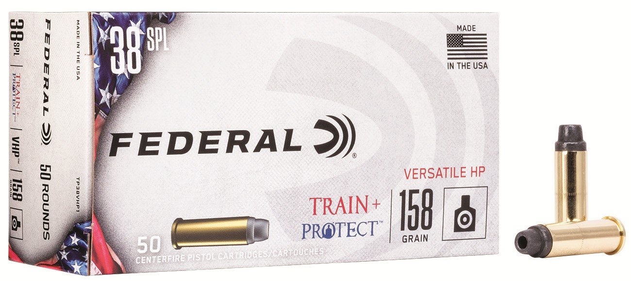 Federal TP38VHP1 38 Special 158 Grain VHP 50 Rounds Brass Case - Federal Premium Ammunition - VERSATILE HOLLOW POINT