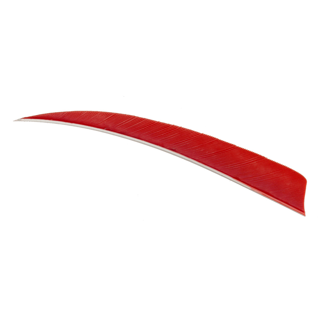 Trueflight 11603 Shield Cut Feathers Red 4" RW 100 Pack
