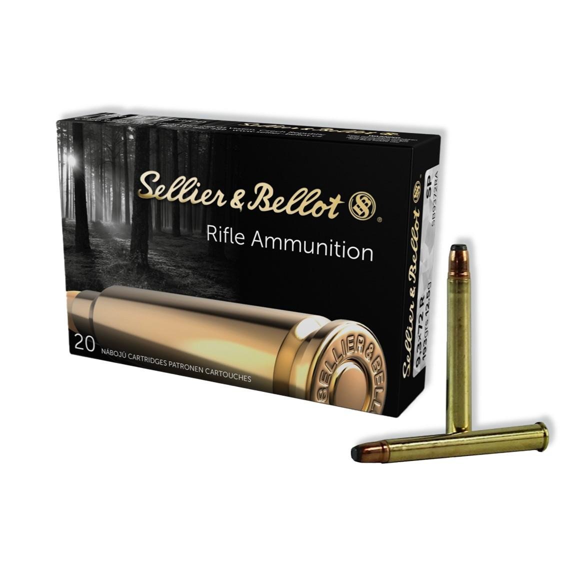 Sellier & Bellot SB9372RA 9.3x72R 193gr Soft Point Ammo 20 Rounds