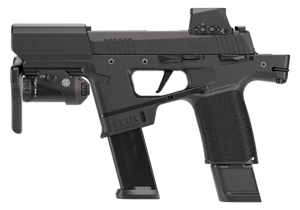 Sig Sauer P365-FLUX Handgun 9mm Luger 21(2)17(1)&25(1)rd Magazines 6 Barrel Brace w/TacKit - Sig Sauer - 9mm Luger