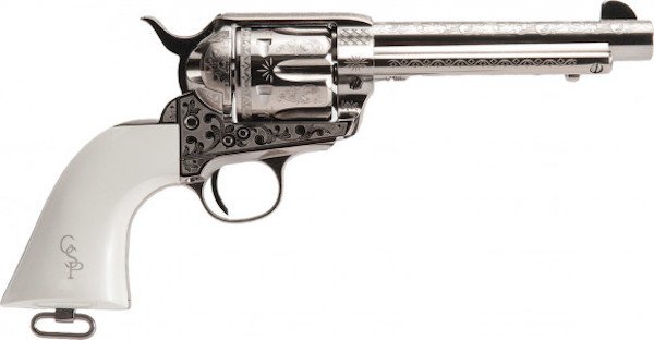 Cimarron Frontier Patton .45LC 4.75in Pre-War Engraving Revolver PP410LNPT
