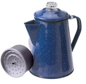 GSI 15154 Enamelware 8-Cup Coffee Percolator, Speckled Blue