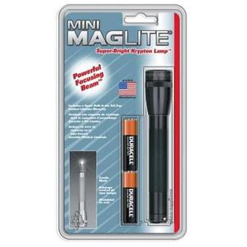 Maglite AA Flashlight Black M2A016 - High-intensity Adjustable Beam, Rugged Aluminum Construction