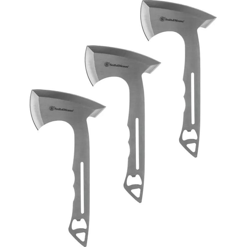 BTI Smith & Wesson Hawkeye 1117231: 3-Pack Throwing Axes, 1.75" Blade, Premium Steel, Built-in Bottle Opener - Smith & Wesson