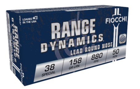 Fiocchi 38C Range Dynamics 38Special 158gr Lead Round Nose 50 Per Box/20 - Fiocchi - LEAD ROUND NOSE