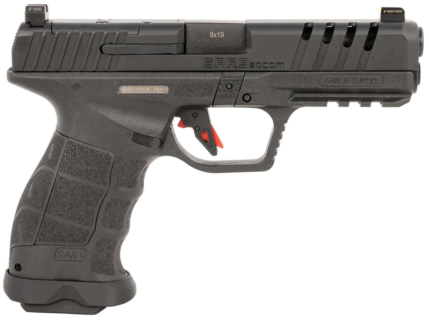 SAR USA SAR9SOCOMBL SAR9 SOCOM 9mm Luger 21+1 5.20" Black Steel Barrel - SAR USA - SAO