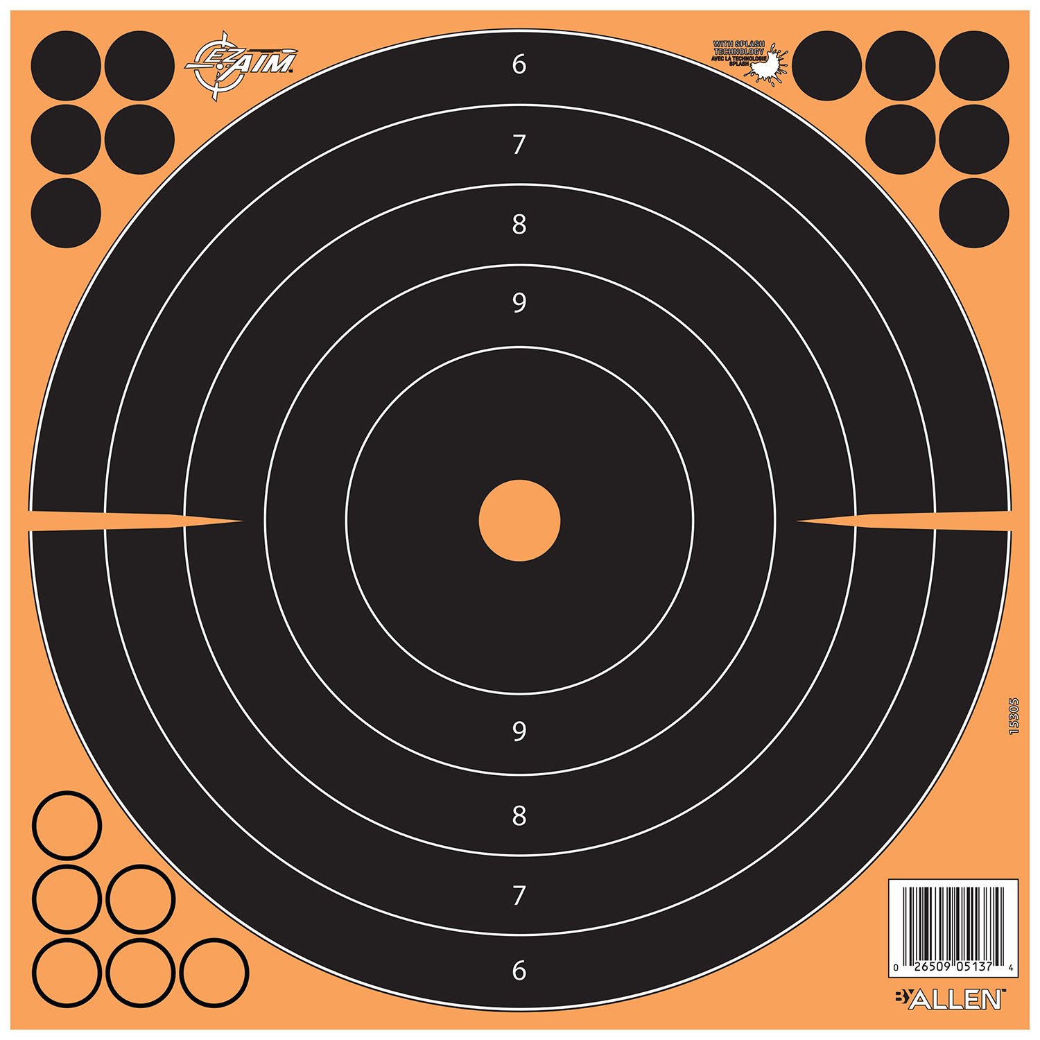 Allen EZ Aim 15317-25 Bullseye Target 12 Inch Self Adhesive 25 Pack - Allen Company