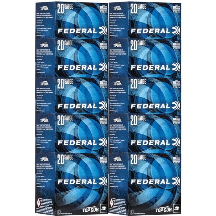 Buy Federal TOP GUN 20 GAUGE 2-3/4" 7/8OZ #8 SHOT 1210 FPS 250/CASE online