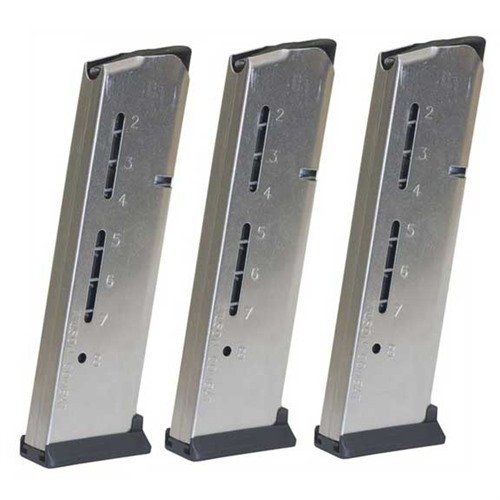 Wilson COMBAT GOVT .45 ACP 8-RD SILVER POLYMER BASE 3-PACK - WILSON COMBAT