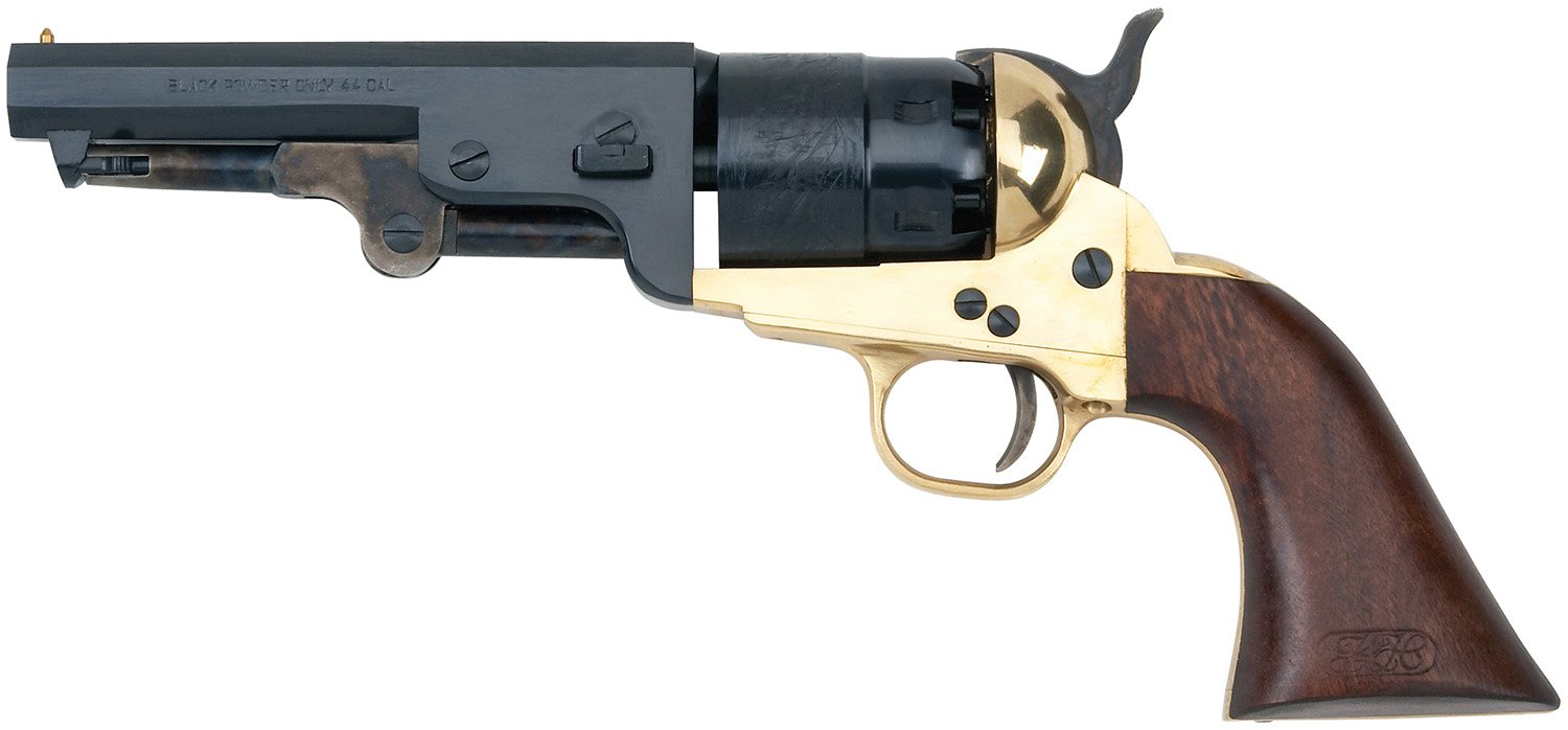 Pietta PF51BR44512 1851 Sheriff .44 Cal 5.5" Revolver Brass Frame Blued