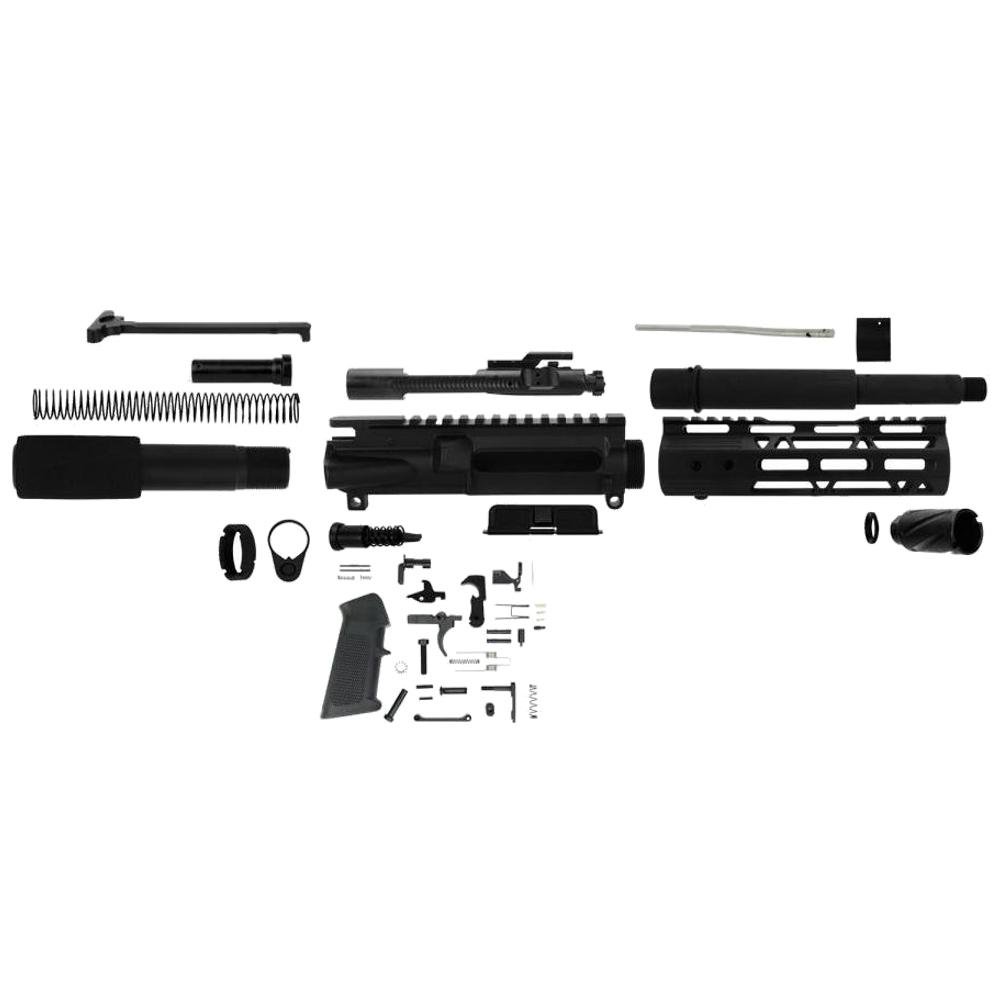 TacFire PK300LPK-7 AR 300 Blackout Pistol Kit, 7.5" Barrel, M-Lok Handguard