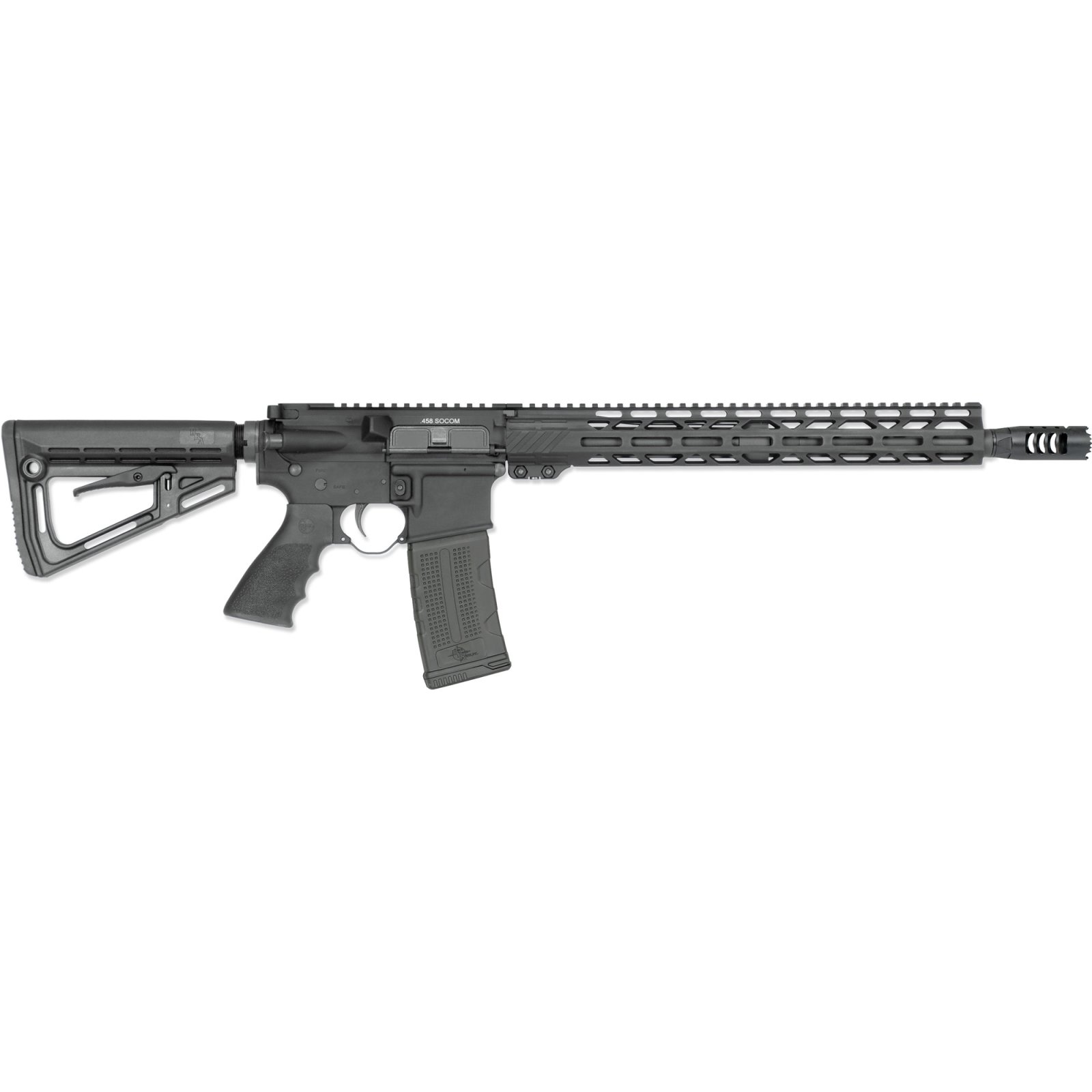 Rock River Arms LAR-15M Tactical Carbine 458 Socom 16" Barrel Anodized Black Hogue Grip RRA 2-Stage Trigger NSP2 Collapsible Stock 15" M-LO - Rock River Arms - .458 SOCOM