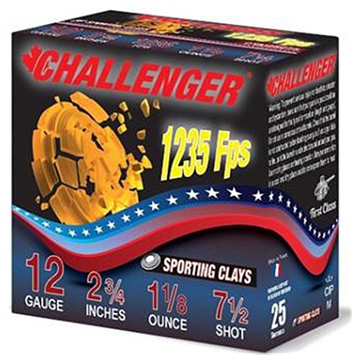 Challenger 2EX3000075 12 Gauge Sporting Clay Ammo 2-3/4" 1-1/8oz #7.5 1250FPS - Vectan - 12 GAUGE