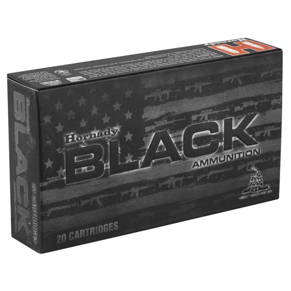 Hornady 80927 Black 308 Win 155 Grain A-Max 20 Rounds Box