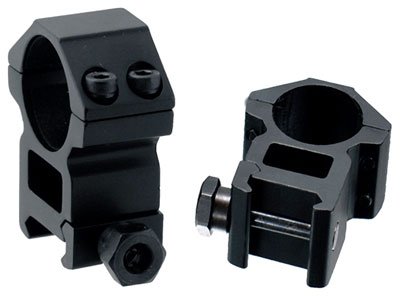 UTG RGWM30H4 30mm High Profile Matte Black Rings for Picatinny/Weaver Rails