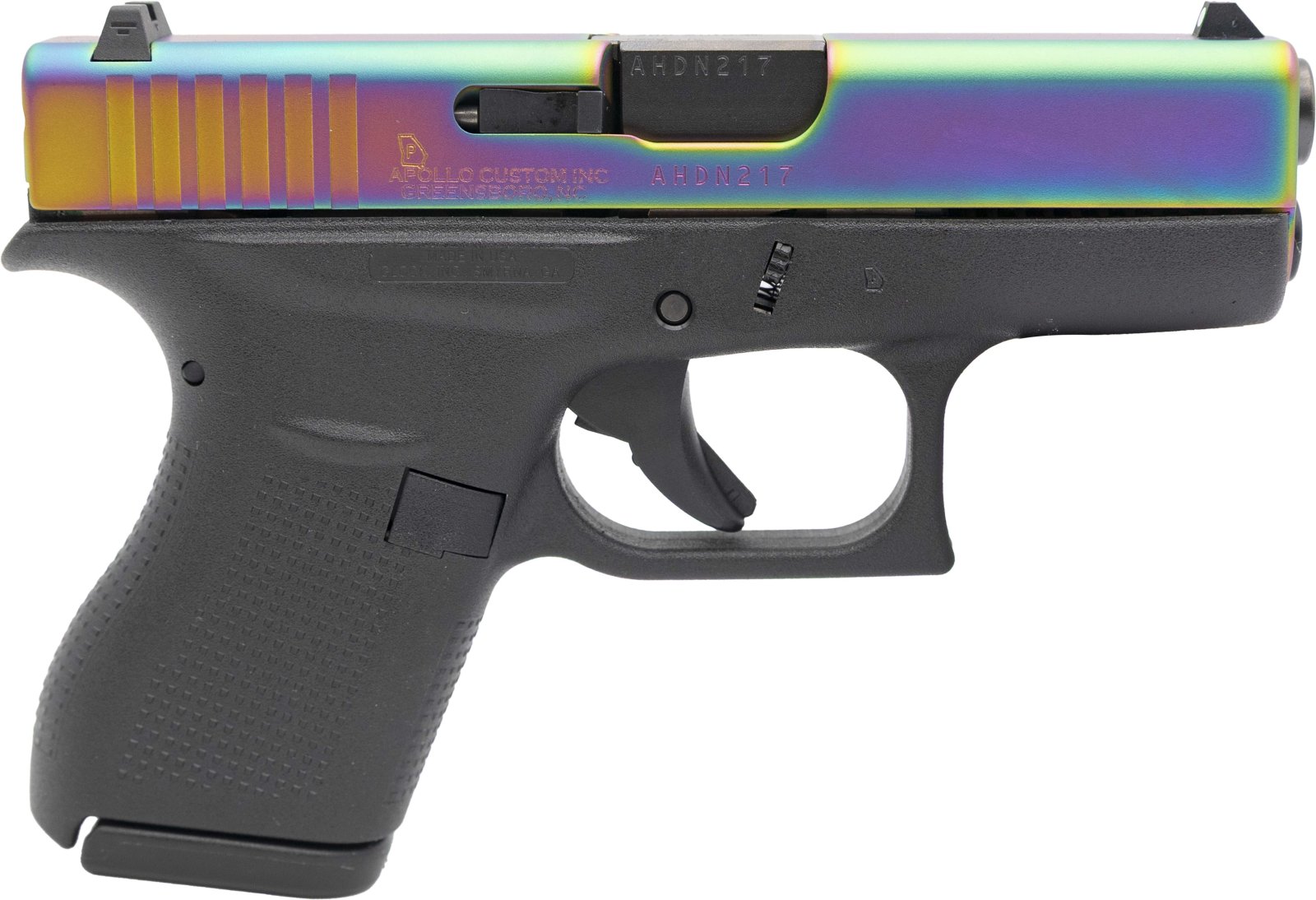 Glock 43X 9mm Luger 10+1 3.410 Black Cherry|Silver Polymer