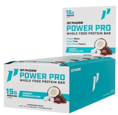1ST PHORM WHOLE FOOD POWER PRO BAR COCONUT CHOCO CHIP 15