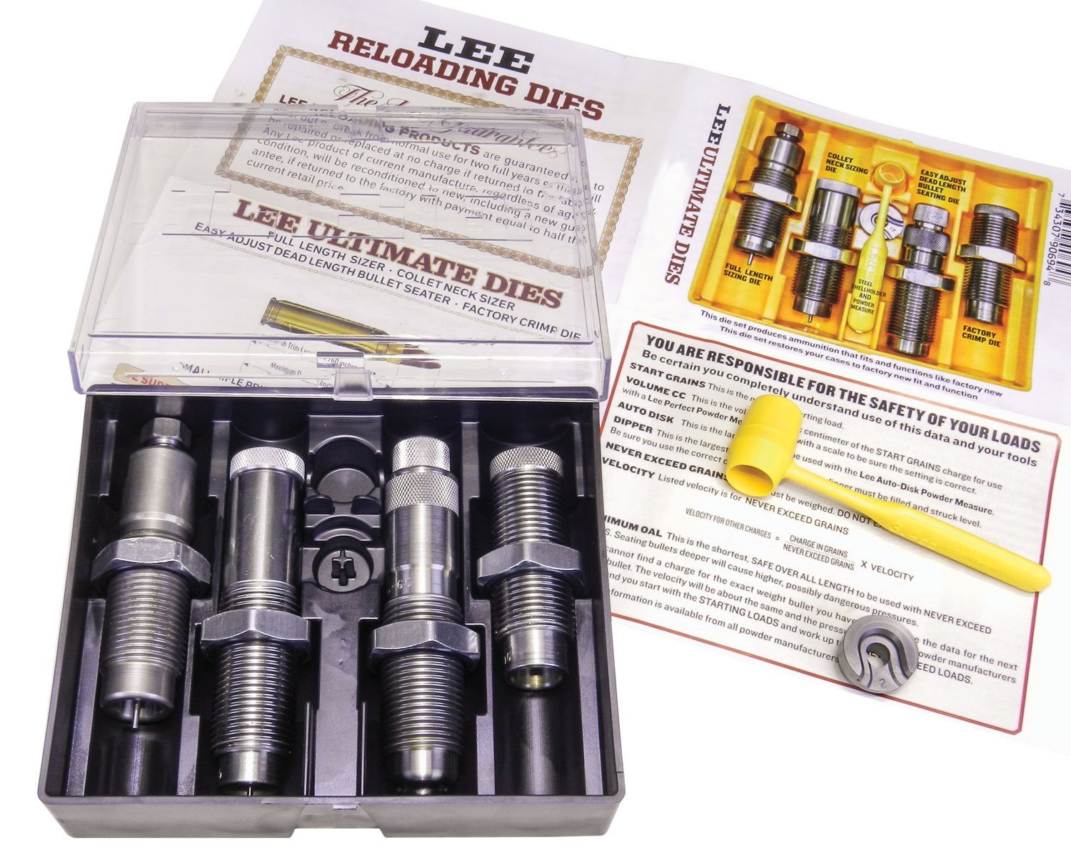 Lee Precision 90679 Ultimate Rifle 4-Die Set 7mm Rem Mag Reloading Kit