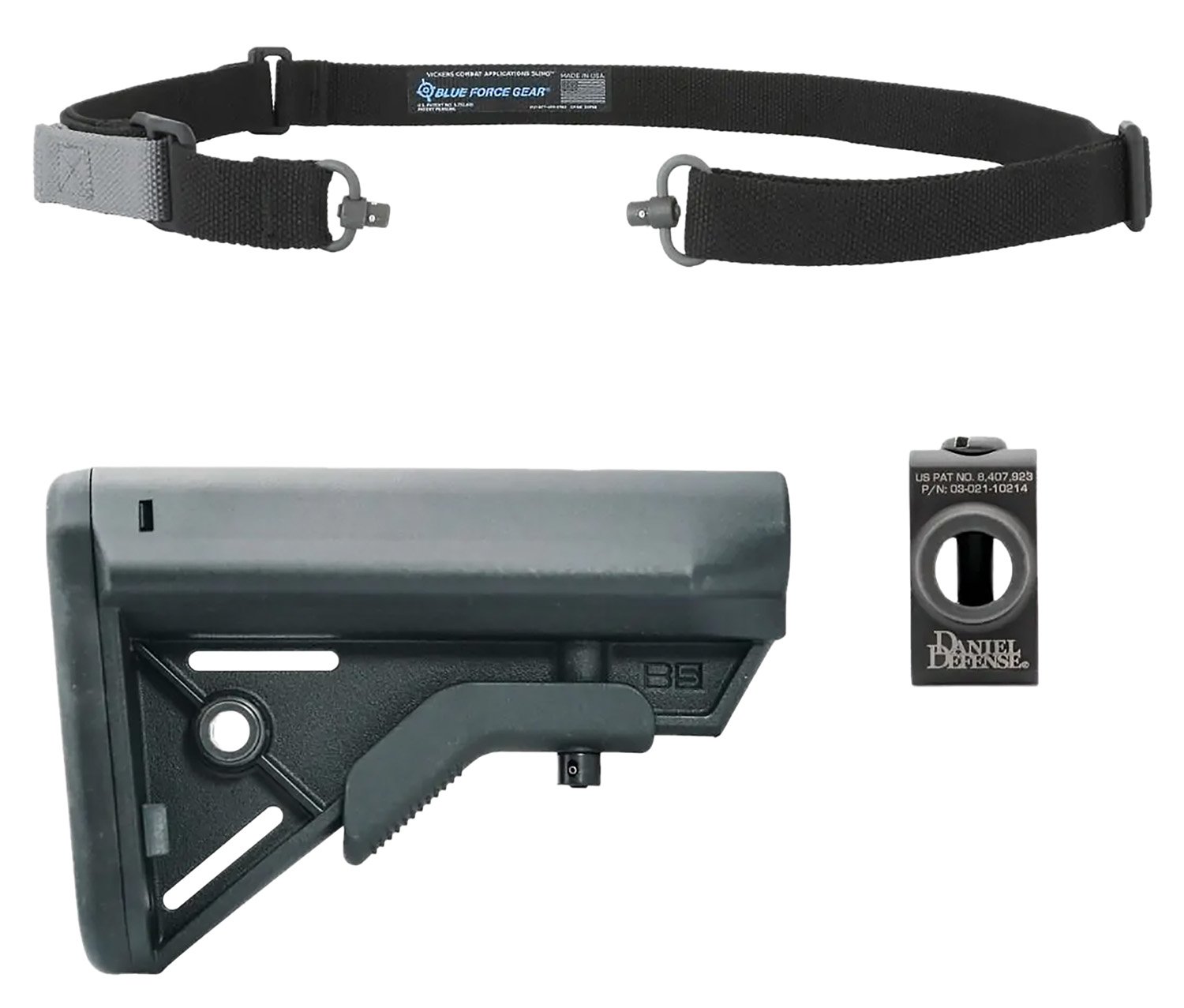 Blue Force Gear KSP0088BK M4 Modern Combat Sling Kit Black - BFG