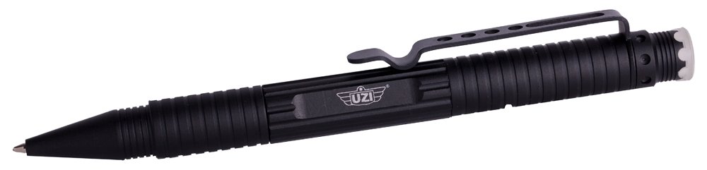 UZI Defender Tactical Pen Black Aluminum 6.10" - DNA Catcher, Standard/Fisher Space Pen Refills - Camp Chef - PEN