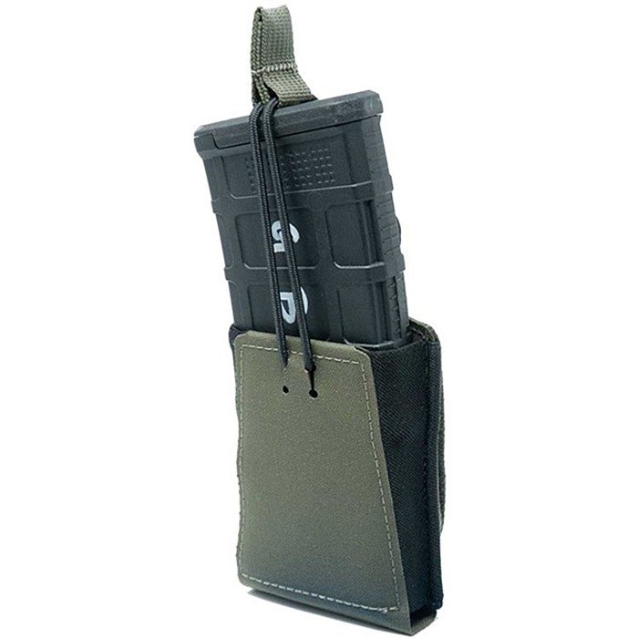 GBRS Group Single Rifle 7.62MM MAG Pouch W/Bungee Retention Ranger Grn - GBRS Group - 7.62 X 39 MM