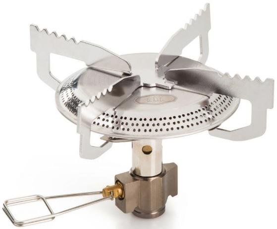 GSI 56004 Glacier Camp Stove 11,000 BTU Canister Mount 125mm Pot Arms