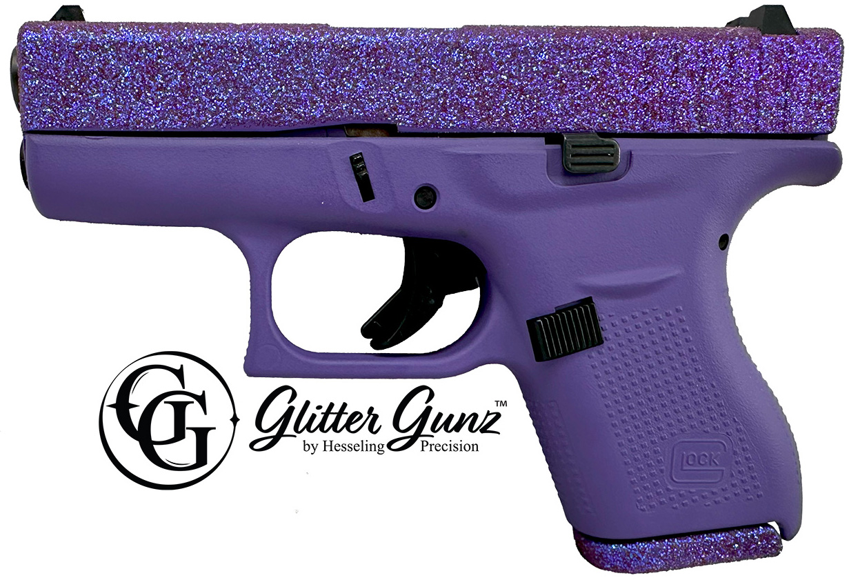 Glock UI4250201VOGG 42 380ACP 3.25" Voodoo Glitter Gun Non-Slip Grip