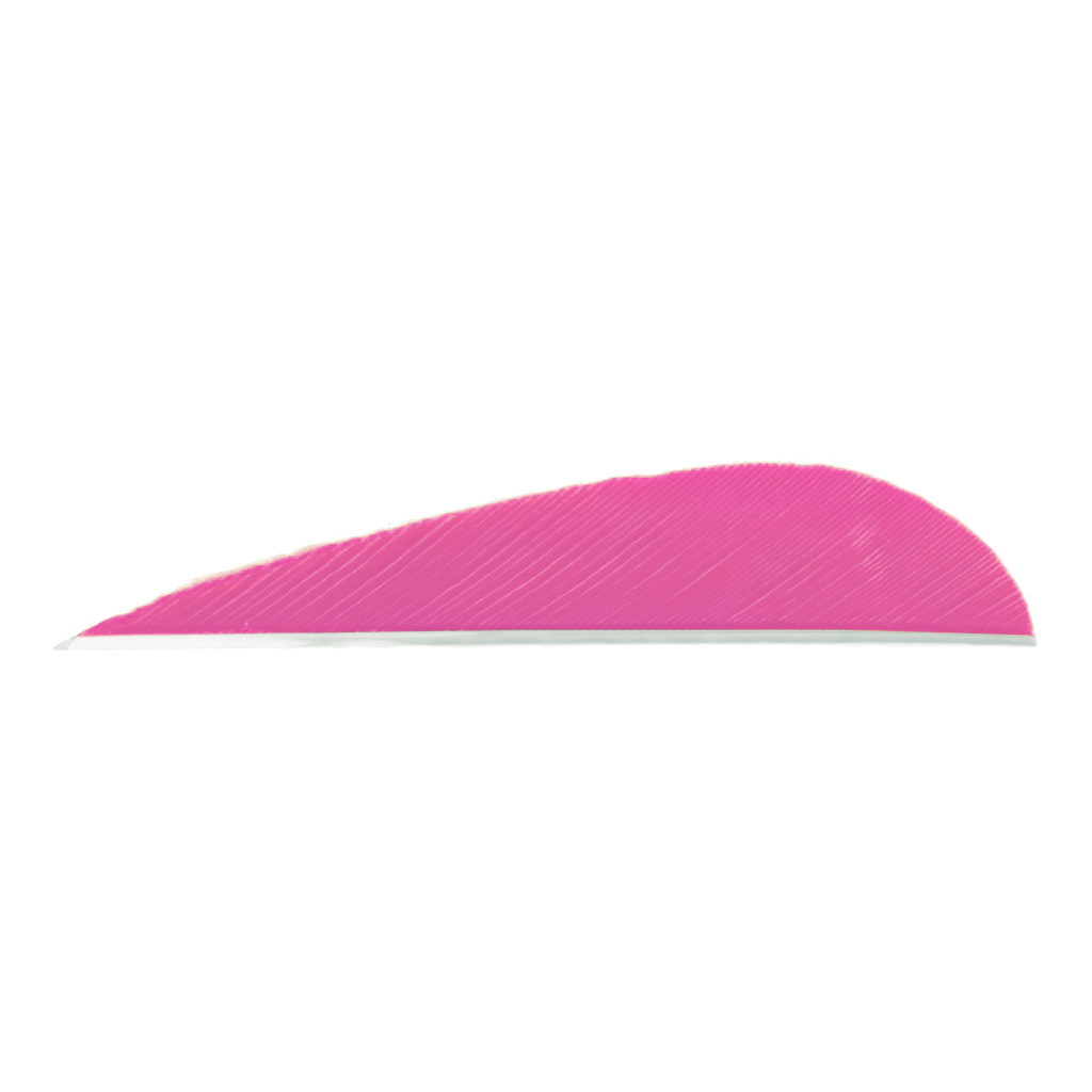Trueflight 11202 Parabolic Feathers Pink 3" RW 100 Pack