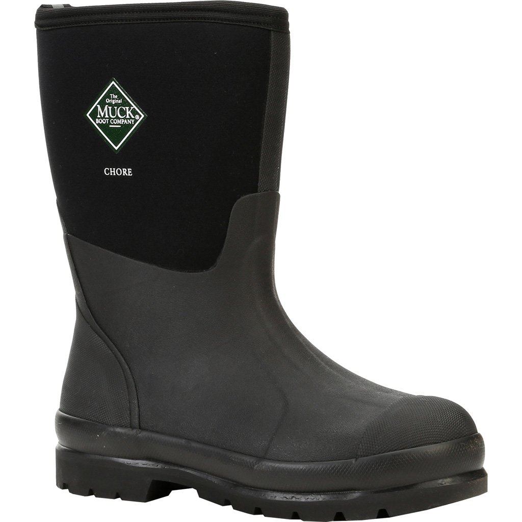 Muck CHM-000A-BL-090 Classic Boot Black Mid 9, 5mm Neoprene, Waterproof