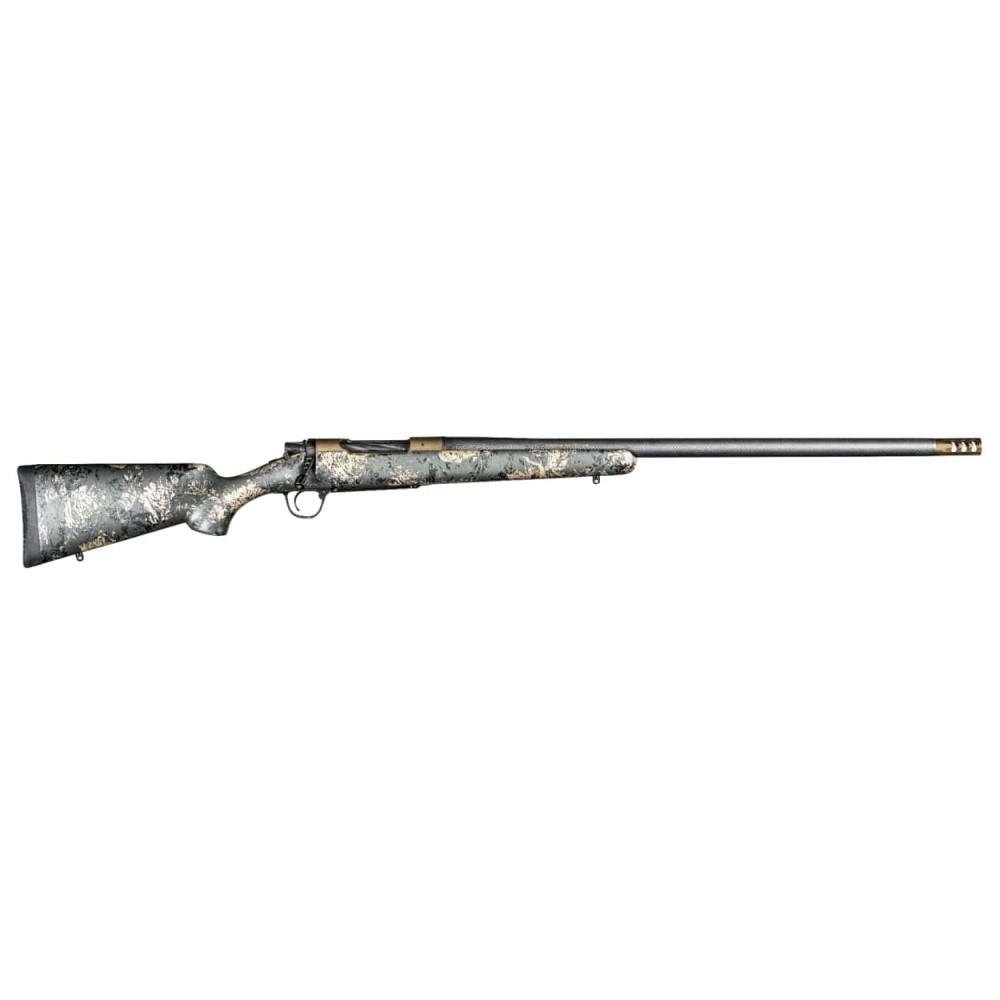 Christensen Arms 8010619800 Ridgeline FFT 308 Win Bolt Action Rifle, Carbon Fiber Wrapped Barrel, Burnt Bronze Cerakote Finish, Green/Black/Tan Stock - Christensen Arms - 308 Win