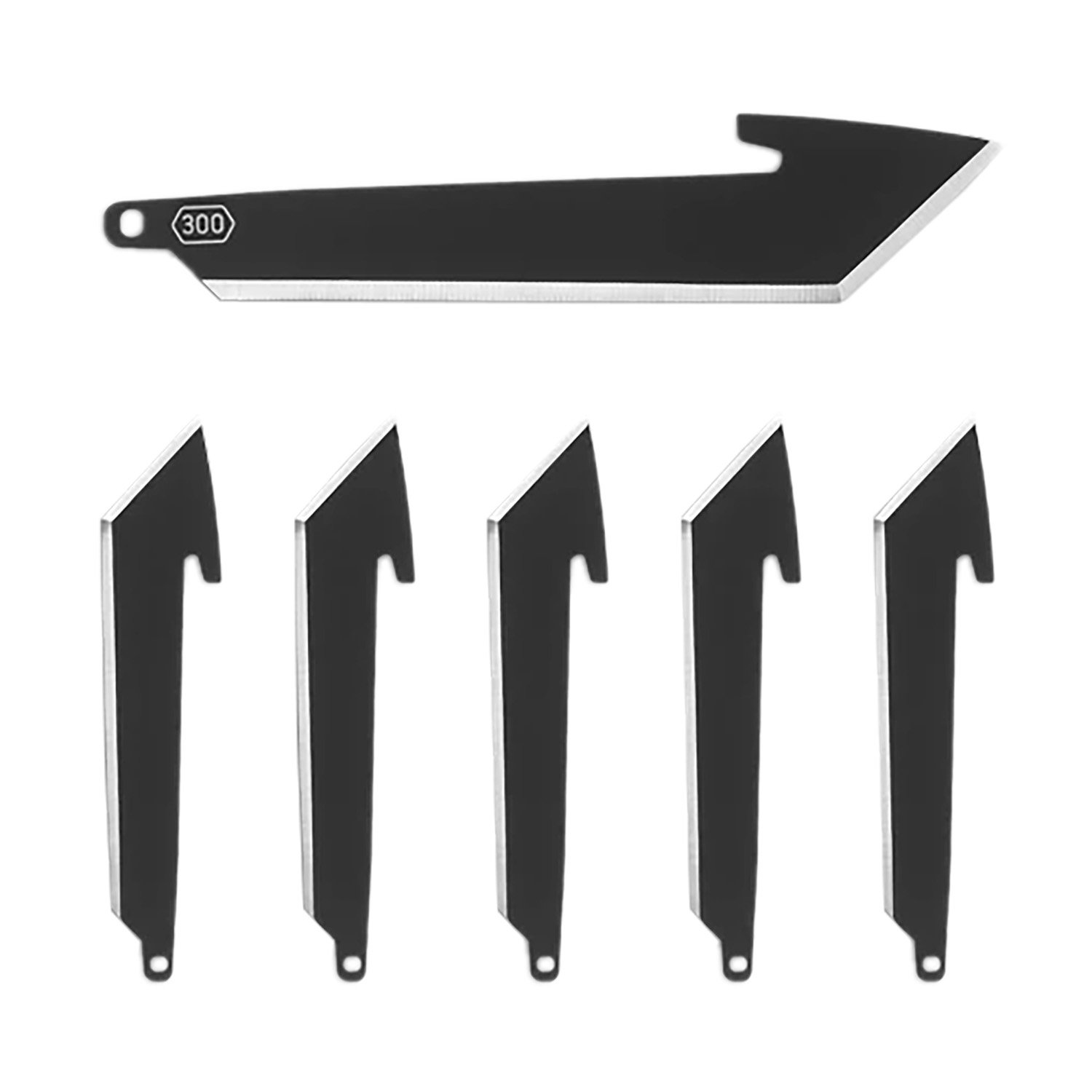 Outdoor Edge RRT30K6C 3" Tanto Plain Black Oxide 420J2 SS Blade 6 Blades - Outdoor Edge - TANTO