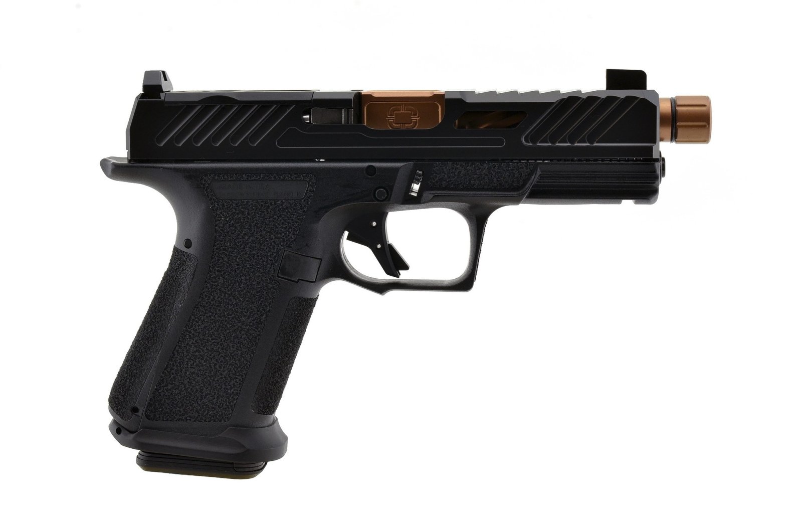 Shadow Systems MR920 Elite 9mm Compact Pistol, Black Frame, Bronze Barrel, Tritium Sights
